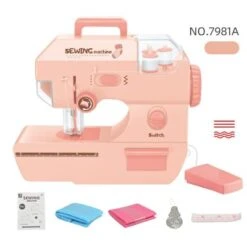 Syntek Elektrische Nähmaschine Kinderkleingeräte Spielzeug Kinderspielhaus Elektrische Nähmaschine Spielzeugset