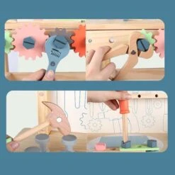 Enbaoxin Kindersimulation Holzwerkzeugtisch Kinderspielzeug Puzzle Nüsse Montiert 9 Enbaoxin Kindersimulation Holzwerkzeugtisch Kinderspielzeug Puzzle Nüsse Montiert -Kinder Verkauf 30879372 03
