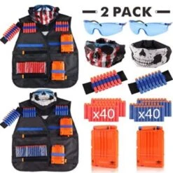 Vicabo Taktische Weste Jacke Set 2 Pack Zubehör Set Für Kinder Jungen Mädchen Spielzeug Pistolen Für Kinder