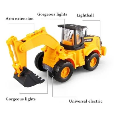 Vicabo Bagger Spielzeug Fahrzeug Baustellenfahrzeuge Mit Licht Und Musik Spielzeugautos Für Kinder 8 Vicabo Bagger Spielzeug Fahrzeug Baustellenfahrzeuge Mit Licht Und Musik Spielzeugautos Für Kinder – Bild 6