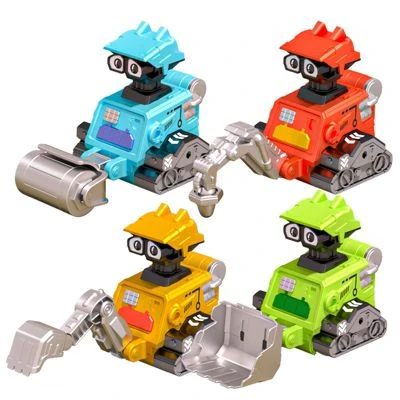 Brightake Spielzeugauto-Set Mit 4 Stück Drücken Sie Roboter-Inertial-Engineering-Fahrzeug-Set Mit 4 Stück 7 Brightake Spielzeugauto-Set Mit 4 Stück Drücken Sie Roboter-Inertial-Engineering-Fahrzeug-Set Mit 4 Stück – Bild 5