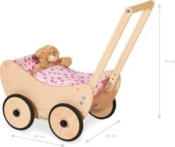 Pinolino Puppenwagen Trixi Inkl. Bettzeug Dessin Herzchen Rosa -Kinder Verkauf 7441185 03
